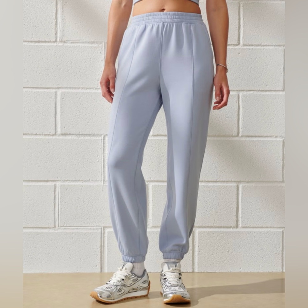 NWT Abercrombie & Fitch YPB neoKNIT Light Blue Jogger Track Pants